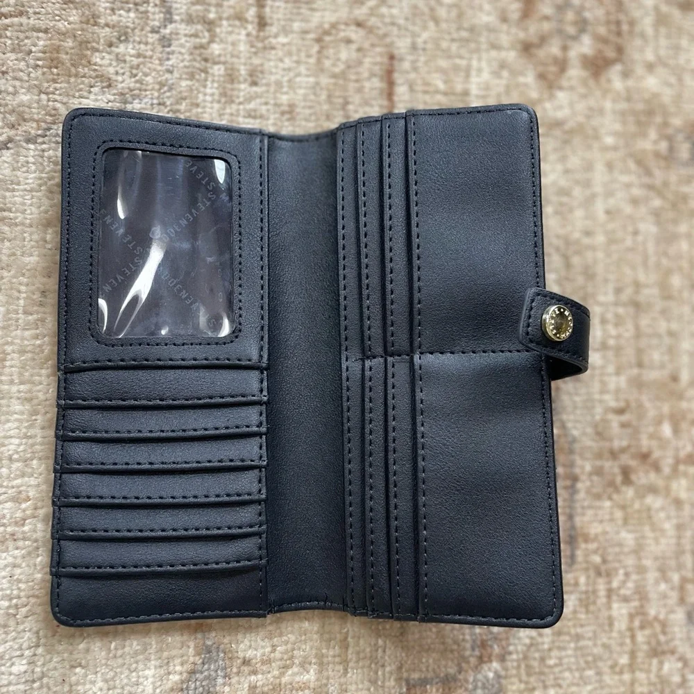 Steve Madden Black Clutch Wallet with Gold Accent - Picture 9 of 9